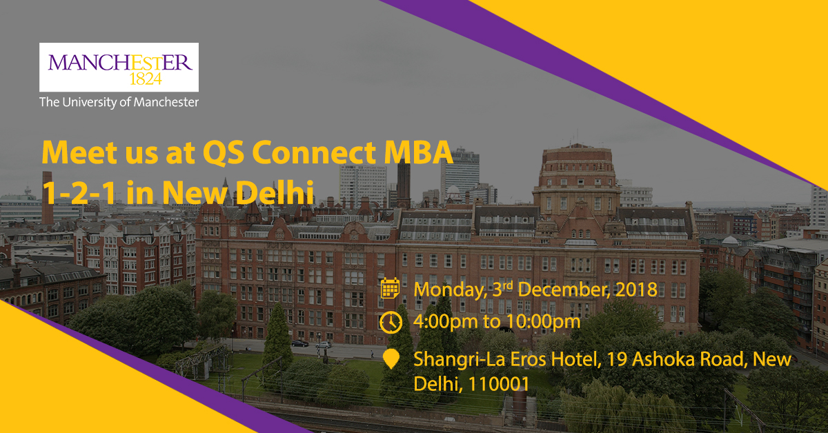 Meet us at QS Connect MBA 1-2-1 in New Delhi