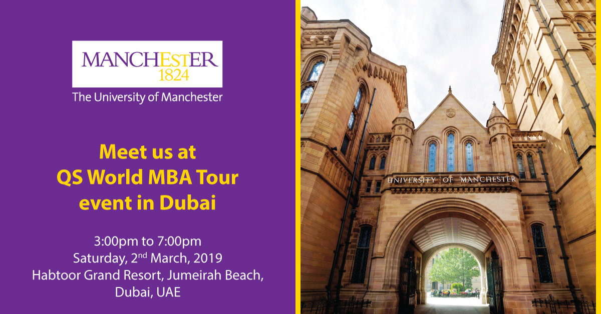 Meet us at QS World MBA Tour event in Dubai