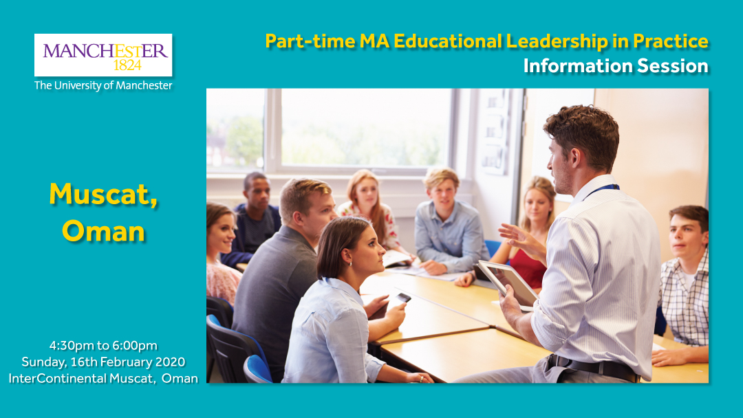 Part-time MA Educational Leadership in Practice Information Session in Muscat