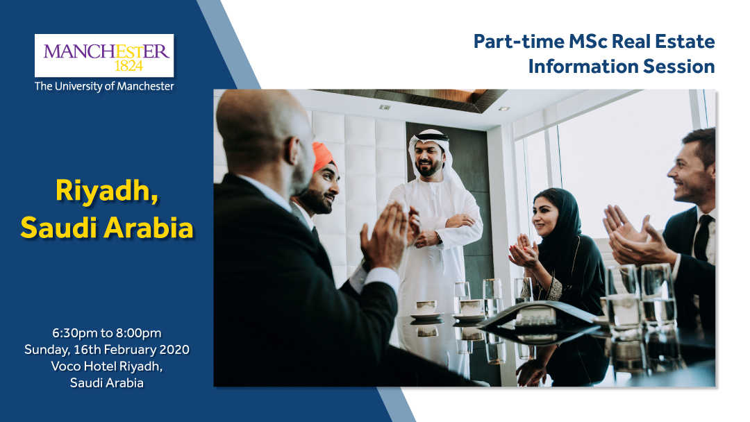 Part-time MSc Real Estate Information Session in Riyadh