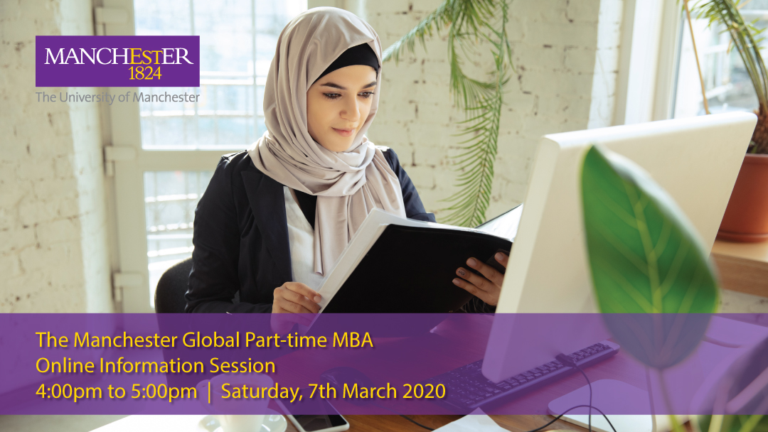 The Manchester Global Part-time MBA Online information session