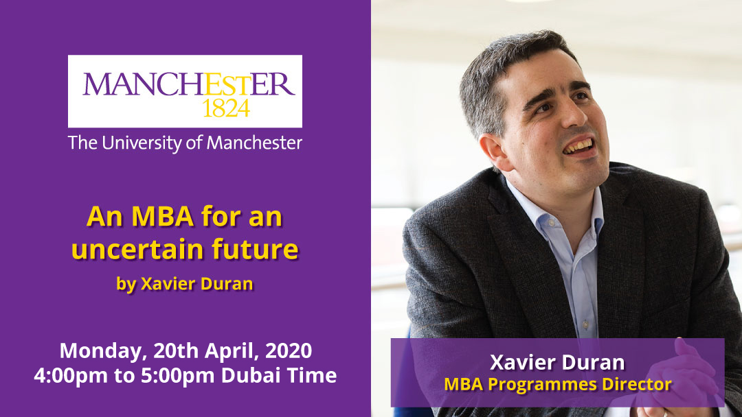 An MBA for an uncertain future, Information Session by Xavier Duran