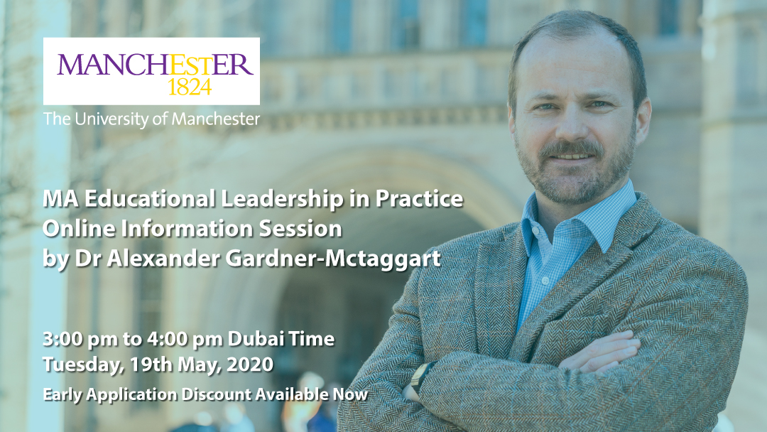 MA Educational Leadership in Practice Online Information Session by Dr Alexander Gardner-Mctaggart