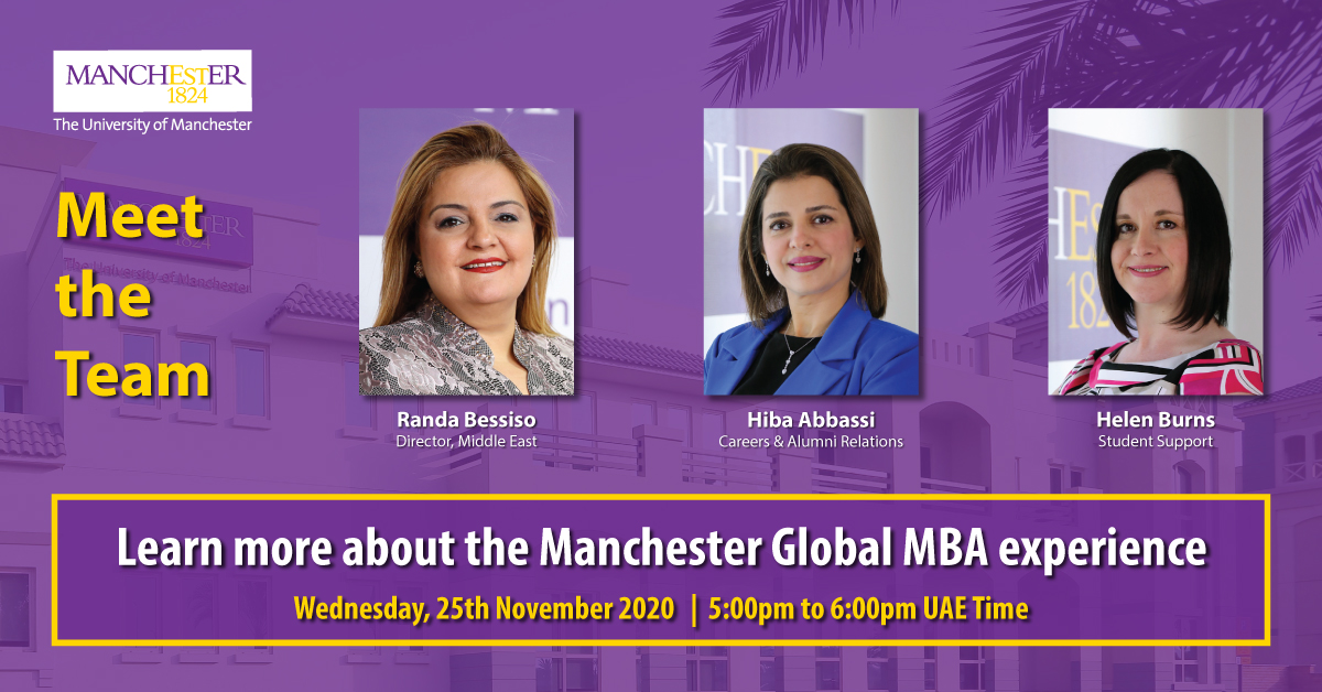 Meet the Team – Learn more about the Manchester Global MBA experience