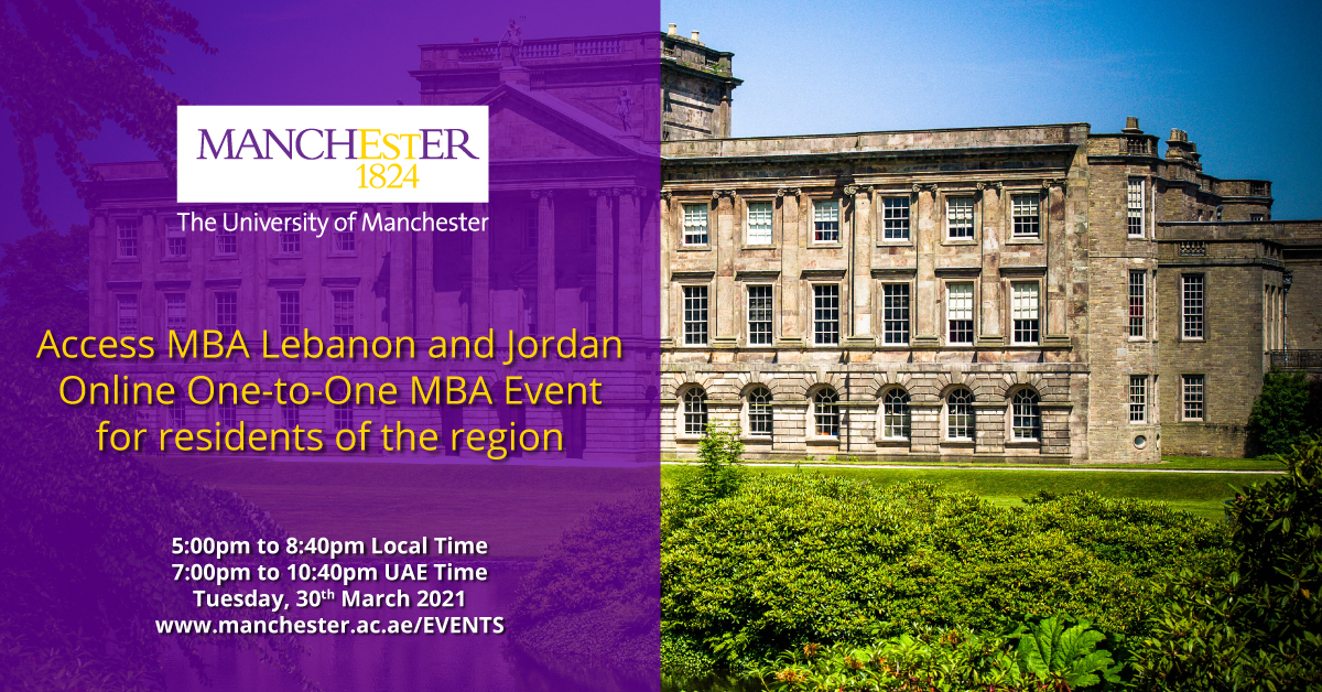 Access MBA Lebanon and Jordan, Online One-to-One MBA Event for residents of the region