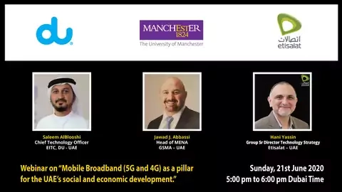 Mobile Broadband 5G and 4G, a Pillar for UAE’s Social and Economic Development with Saleem AlBlooshi, Hani Yassin and Jawad J. Abbassi